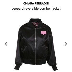 Chiara Ferragni Leopard reversible-bomber-jacket--156979 Size Small NWT